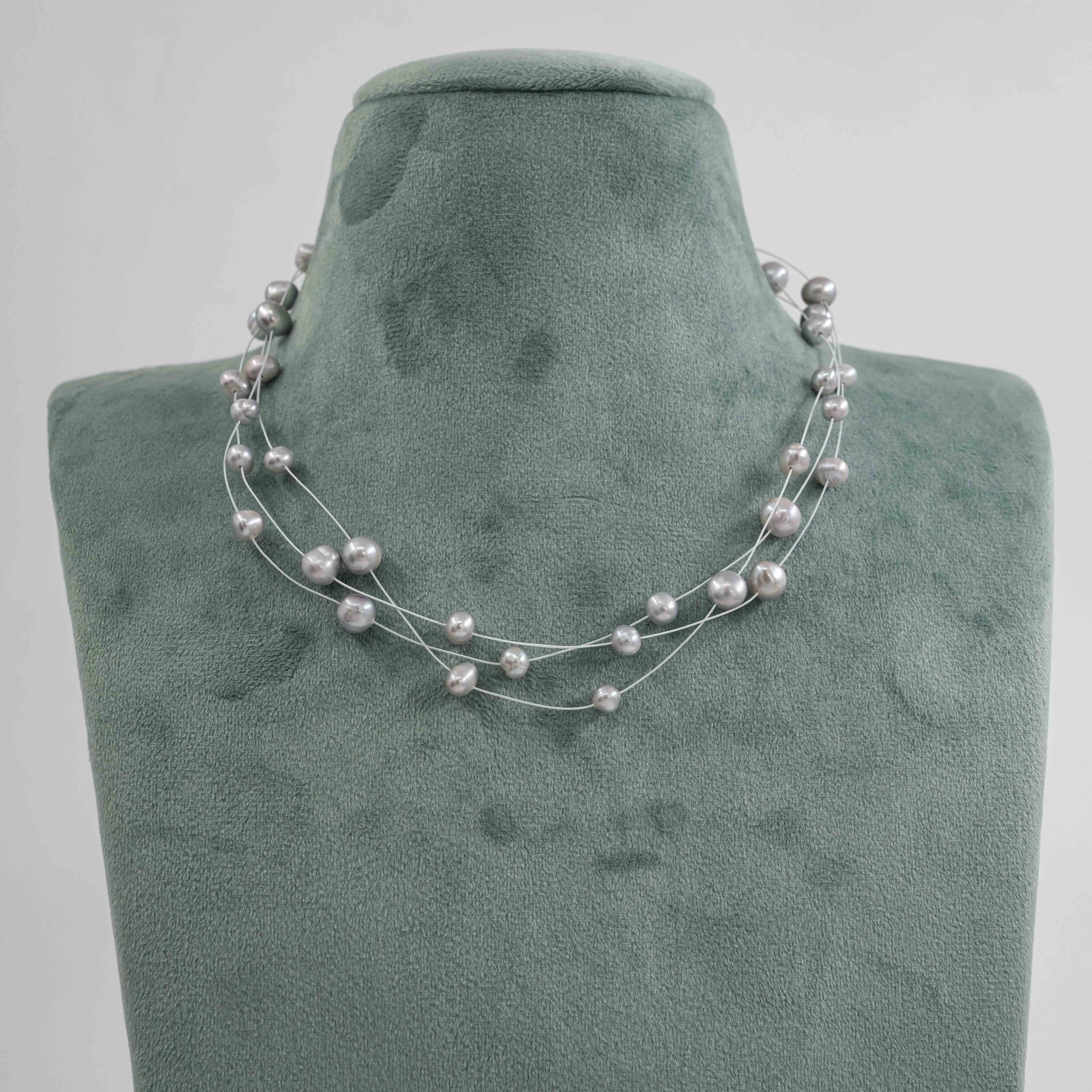 The Pearl Atelier by Kabra Pearls - 3 Layered Pearl Fancy Chain